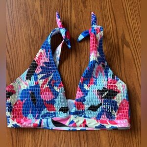 Pink and Blue Bikini Top